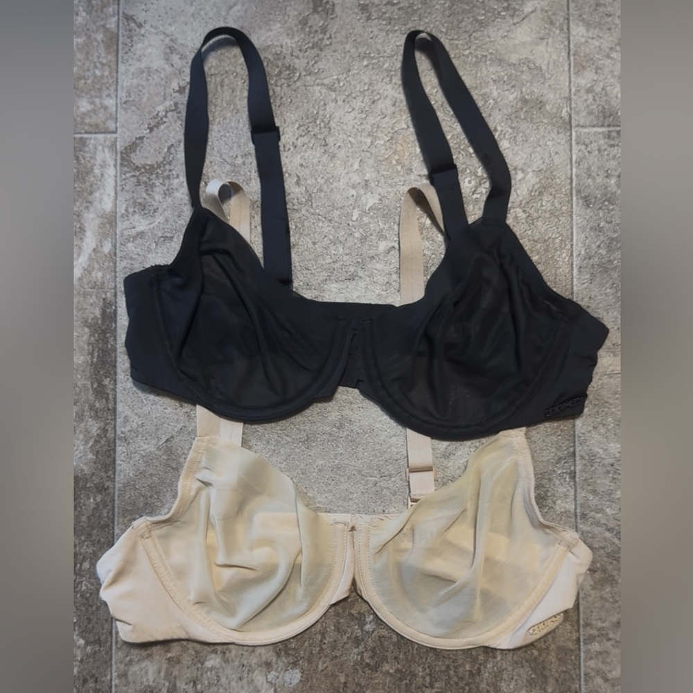 SKIMS- 2pk ultra fine mesh underwire scoop bra